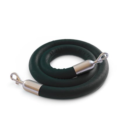 MONTOUR LINE Naugahyde Rope Green With SatinStainless Snap Ends 6ft.Cotton Core HDNH510Rope-60-GN-SE-SS